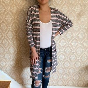 striped cardigan